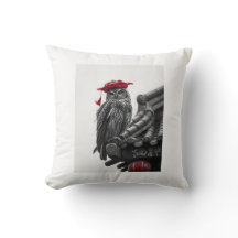 un hibou en coussin chinois