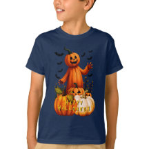 Un homme citrouille Happy Halloween T-shirt