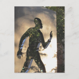 Un homme invisible dans la carte postale de New Yo