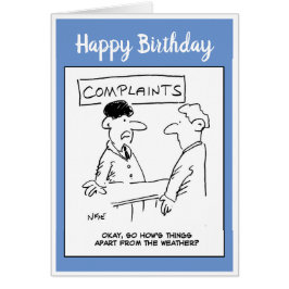 Un homme se plaint de la météo au bureau des plain