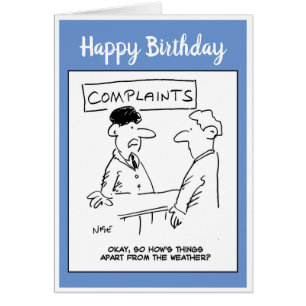 Un homme se plaint de la météo au bureau des plain