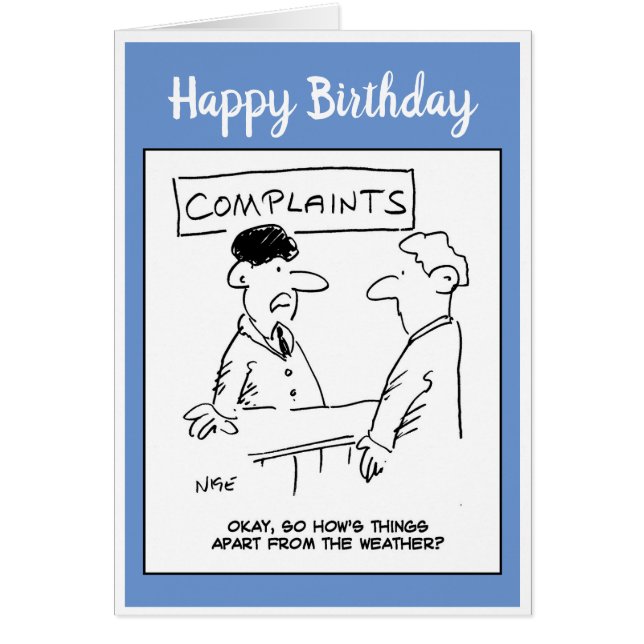 Un homme se plaint de la météo au bureau des plain (Devant)