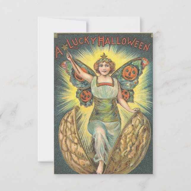 Un Invitation Vintage d'Halloween prometteur (Devant)