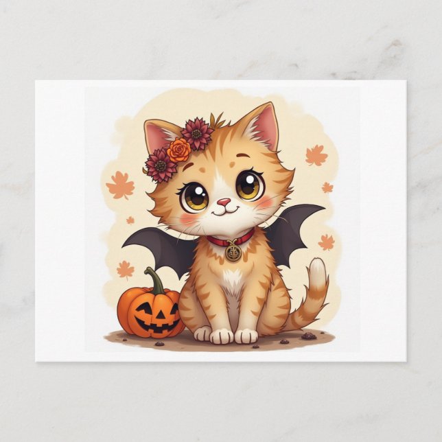 un joli cadeau de carte pour Halloween (Devant)