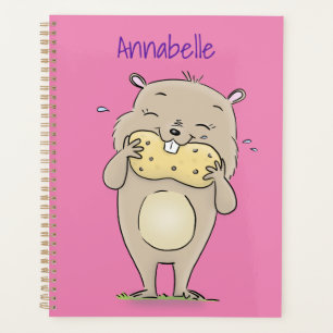 Un joli hamster souriant avec un dessin animé d'ar