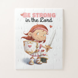 Un joli puzzle de fille d'Armor de Dieu