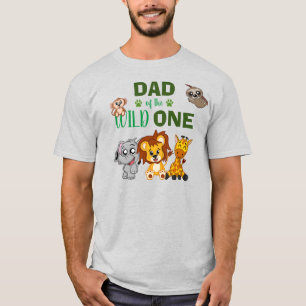Un joli Safari Jungle Zoo Animal Papa T-shirt
