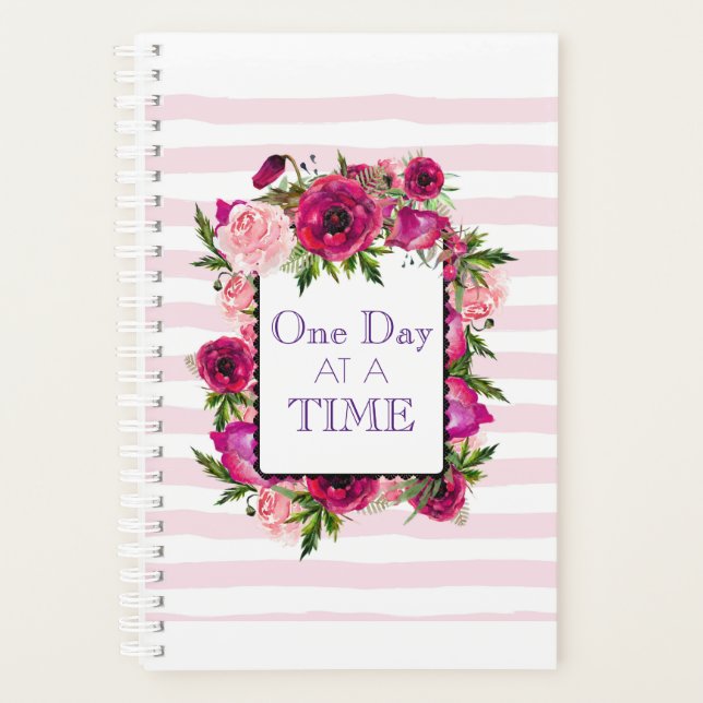 Un jour à la fois Citation de cadre floral (Devant)