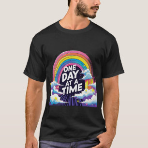 Un jour à la fois – T-Shirt Rainbow Mental Health