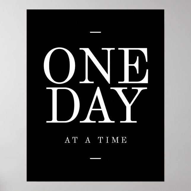 Un jour - Citation Inspirante Affiches de bureau N (Devant)