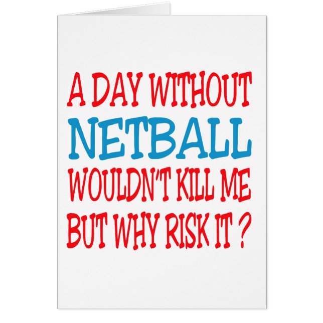 Un jour sans net-ball ne me tuerait pas (Devant)