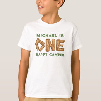 Un joyeux Camper 1er T-shirt anniversaire