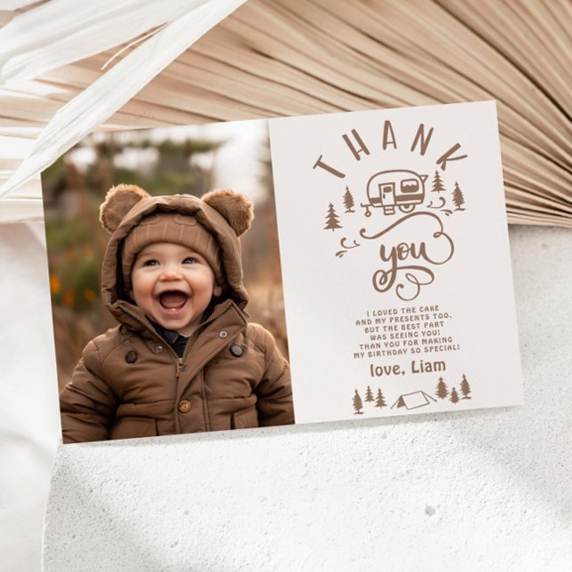 Un joyeux Camper carte de remerciements photo d'an (Créateur téléchargé)