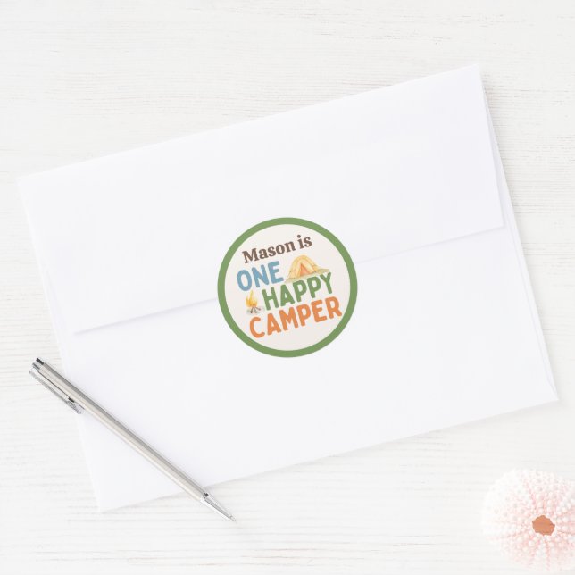 Un joyeux Camper Sticker Anniversaire (Enveloppe)