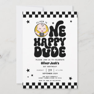 Un joyeux mec 1er anniversaire Invitation
