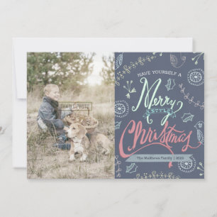 Un joyeux petit Carte photo de Noël