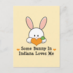 Un Lapin En Indiana M'Aime Carte Postale