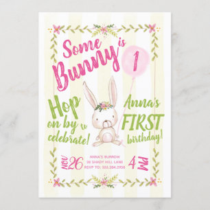 Un lapin est la première invitation d'anniversaire