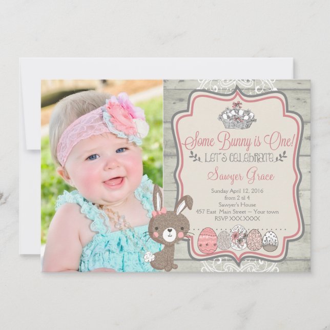 Un Lapin Est Une Invitation À La Fête De Pâques (Devant)