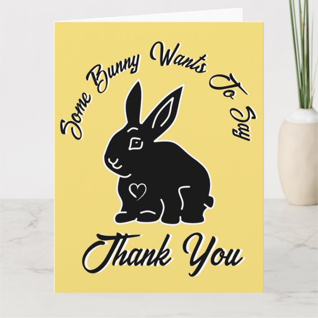 Un lapin veut dire Merci Macaron Jaune (Devant)