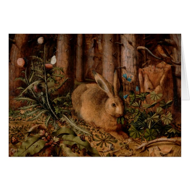 Un lièvre dans la forêt par Hans Hoffman - Art Vin (Devant horizontal)