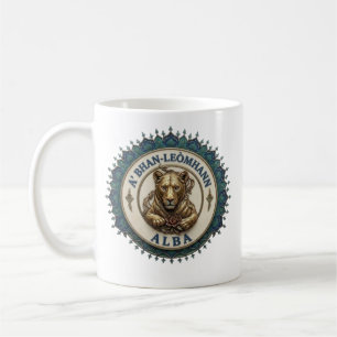 Un Lion. Tasse de café écossaise