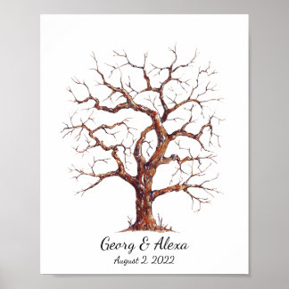 Un livre d'or Peinture à l'huile d'arbre pour votr