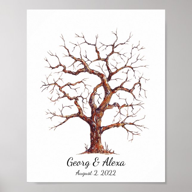 Un livre d'or Peinture à l'huile d'arbre pour votr (Devant)