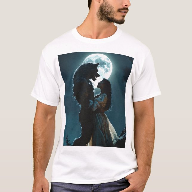 Un loup-garou hurle un T-shirt qui brise le coeur (Devant)