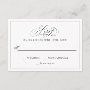 Un mariage d'affaires élégant RSVP