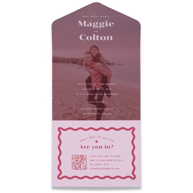 Un Mariage de marguerite tout en une invitation (Créateur téléchargé)