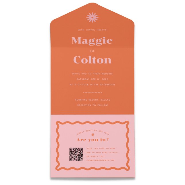 Un Mariage de marguerite tout en une invitation (Créateur téléchargé)