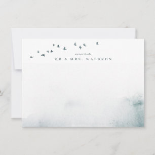 Un Mariage Fleur sauvage Carte de remerciements pl