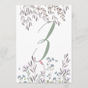 Un Mariage Fleur sauvage Tableau No 3 Carte double