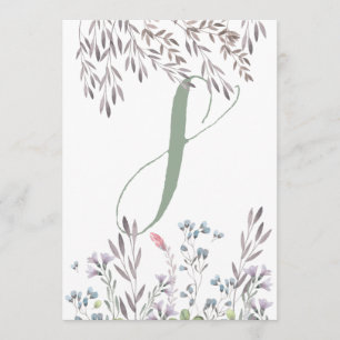 Un Mariage Fleur sauvage Tableau No 8 Carte double