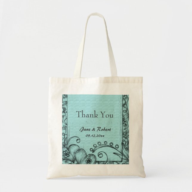 Un mariage floral personnalisé pour un sac de reme (Devant)