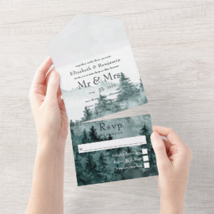 Un Mariage forestier tout en une invitation