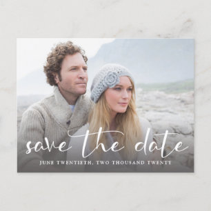 Un mariage photo Enregistrer la date Carte postale
