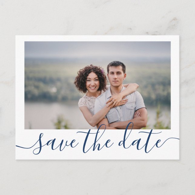 Un Mariage photo Enregistrer la date Carte postale (Devant)