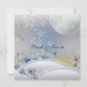 Un Mariage Populaire Élégant Invitation Fleurs bla