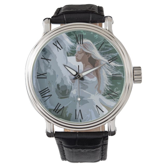 Un mât et un cheval blanc | Montre Homme (devant)