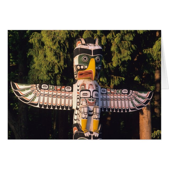 Un mât totem à Vancouver, Canada. (Devant horizontal)