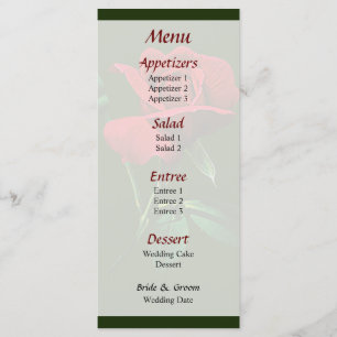 Un menu Rosebud rouge...
