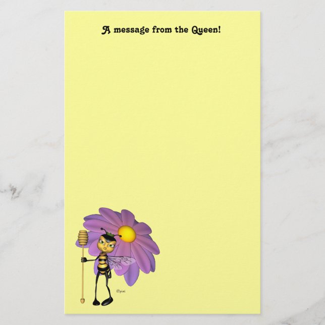 "Un message de la papeterie de reine" - (Devant)