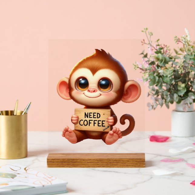 Un mignon bureau a besoin de singe café (Mariage)