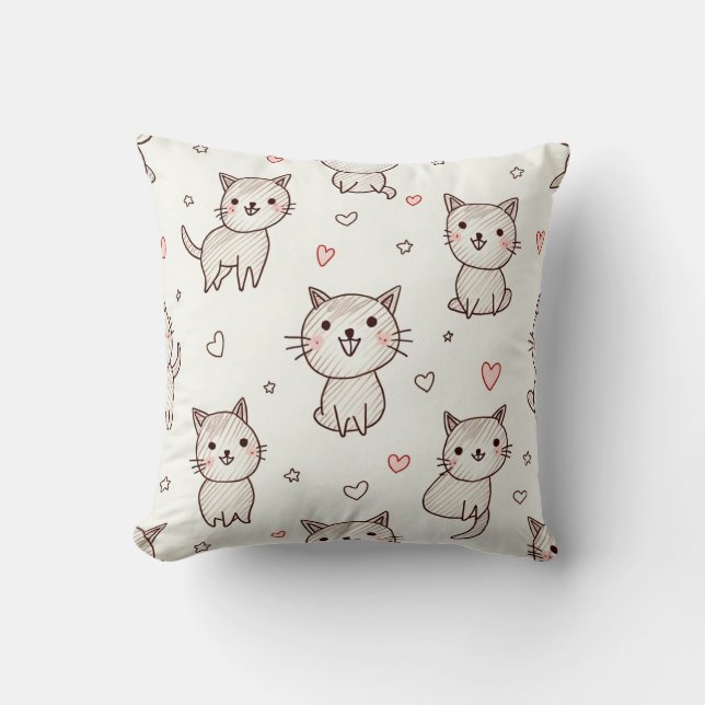 un mignon coussin en forme de chat (Recto)