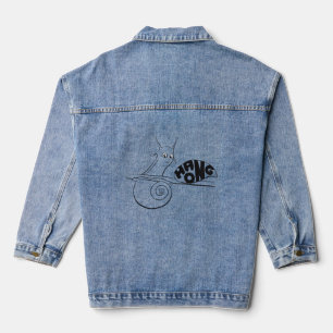 Un mignon escargot de dessin sur un Plante avec un
