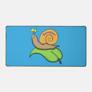 Un mignon escargot heureux sur une illustration d'