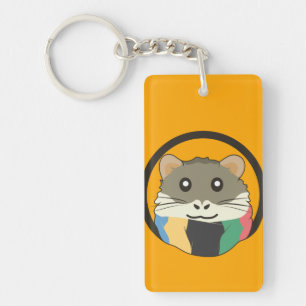 Un mignon hamster en caricature avec une écharpe m