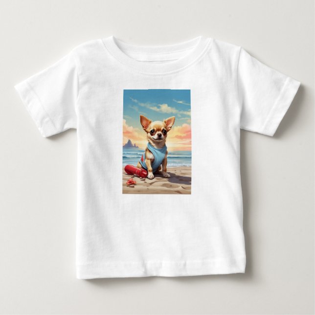 Un mignon T-shirt en forme de petit chien pour (Devant)